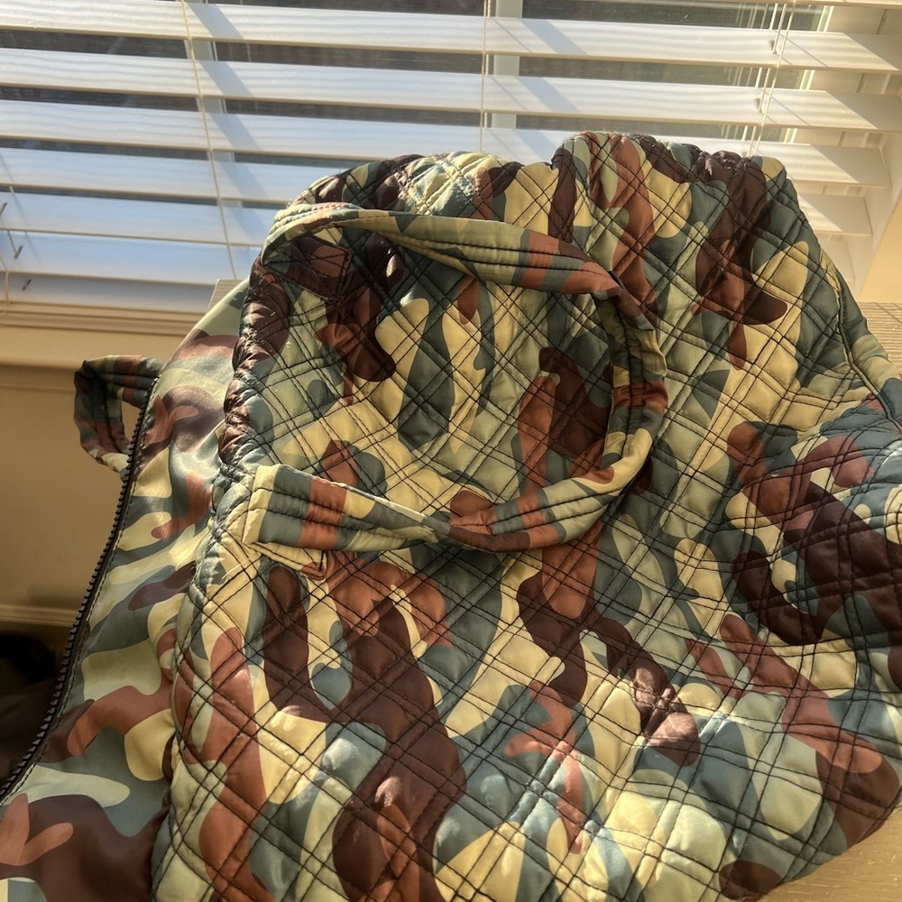 Sondra Roberts Camouflage Quilt in Green and Brown
